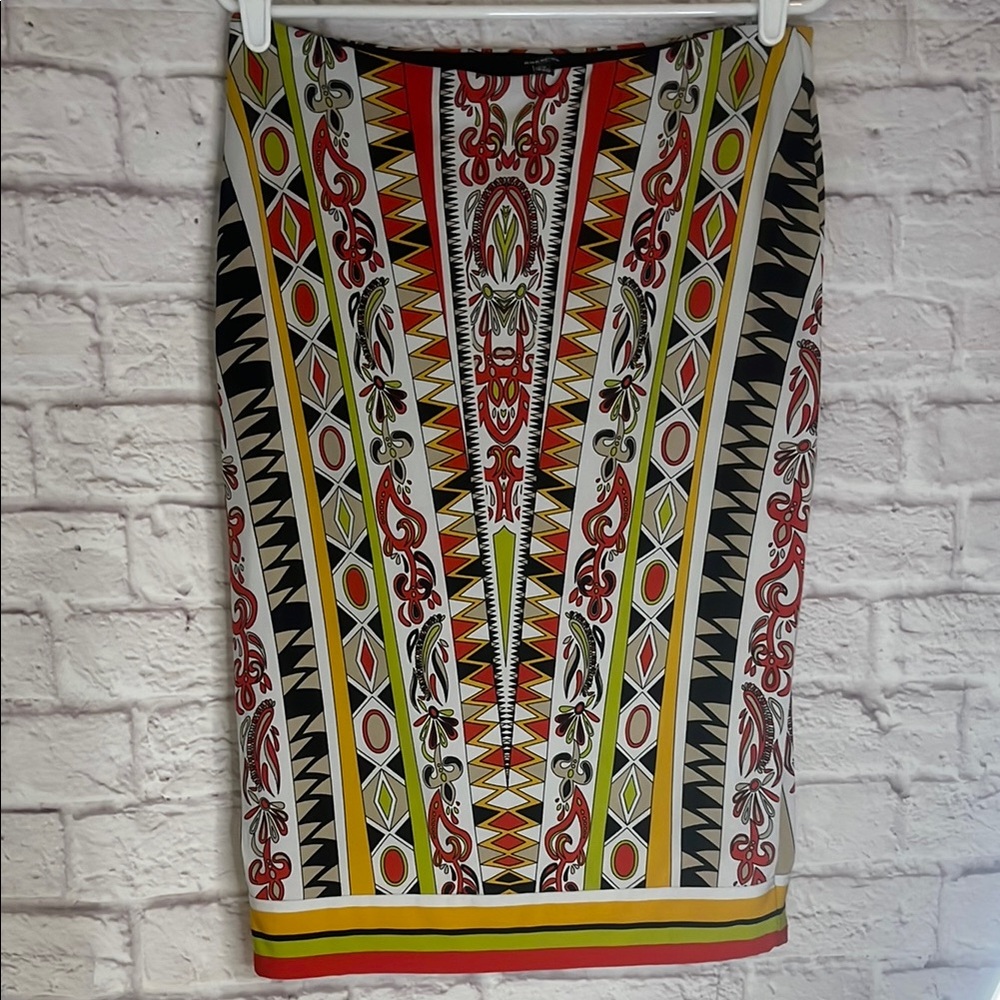 Premise Colorful Geometric Print Skirt